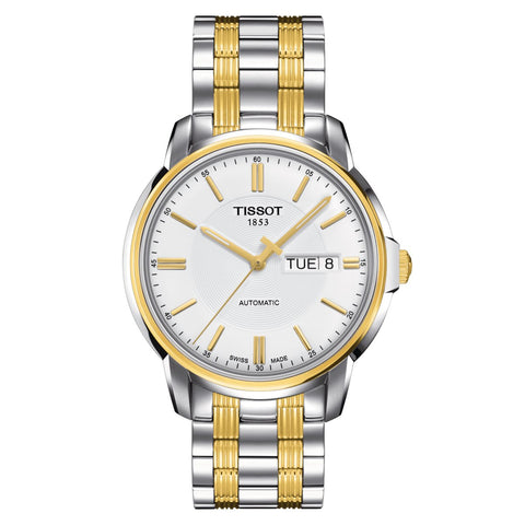 Tissot Mens Watch Automatics Iii T Classic 39mm Silver Gold T0654302203100
