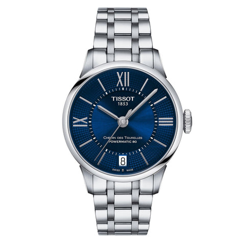 Tissot Ladies Automatic Watch Chemin Des Tourelles Powermatic 80 Blue T0992071104800 1