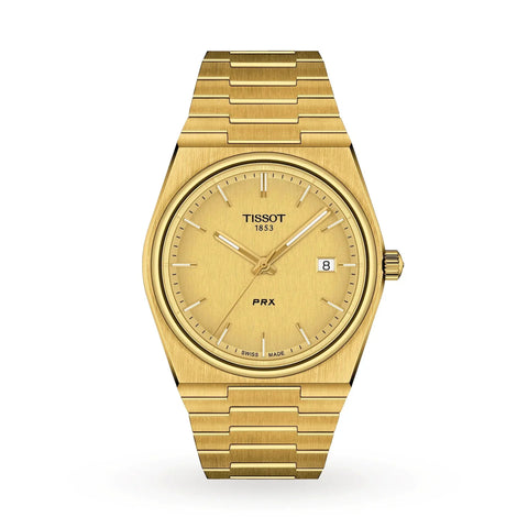 Tissot Mens Watch Prx Yellow Gold T1374103302100