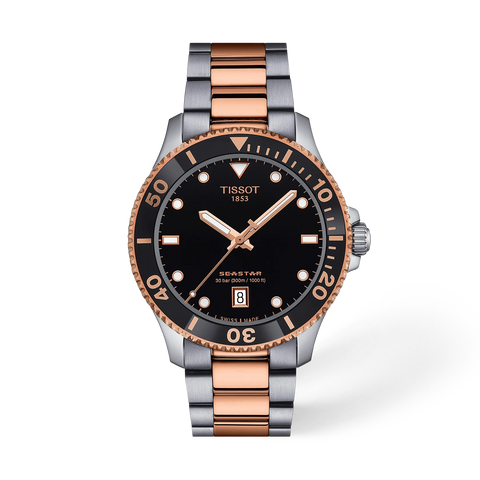 Tissot Seastar 1000 40mm Two-Tone Black Dial Quartz T120.410.22.051.01