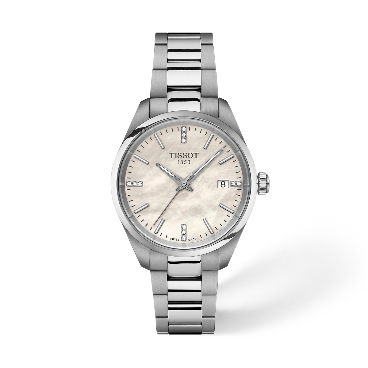 Tissot PR 100 34mm Mother-of-Pearl Diamond Dial Quartz T150.210.11.116.00