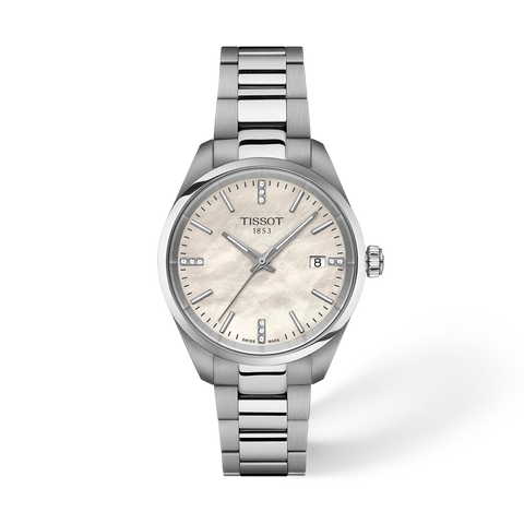 Tissot PR 100 34mm Mother-of-Pearl Diamond Dial Quartz T150.210.11.116.00